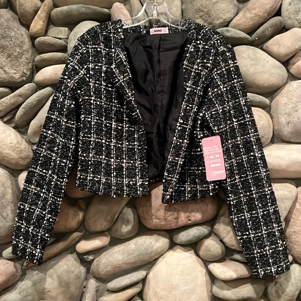 NWT Ci Sono Tweed Blazer - Sparkly!